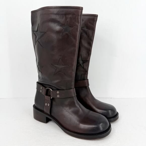 Vintage Foundry Women Mathilde Calf High Boot US 10 EU 41 Dark Brown Leather EUC - Picture 5 of 13
